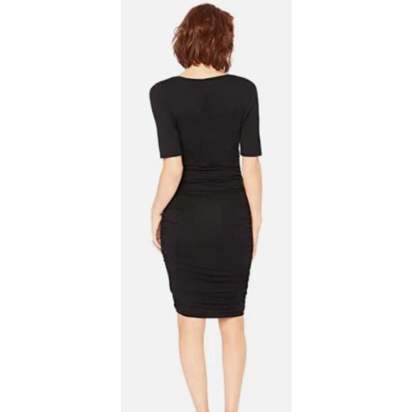 Motherhood Maternity   Side Ruched Tee Shirt Dress Small  Black  NWT - Picture 2 of 4